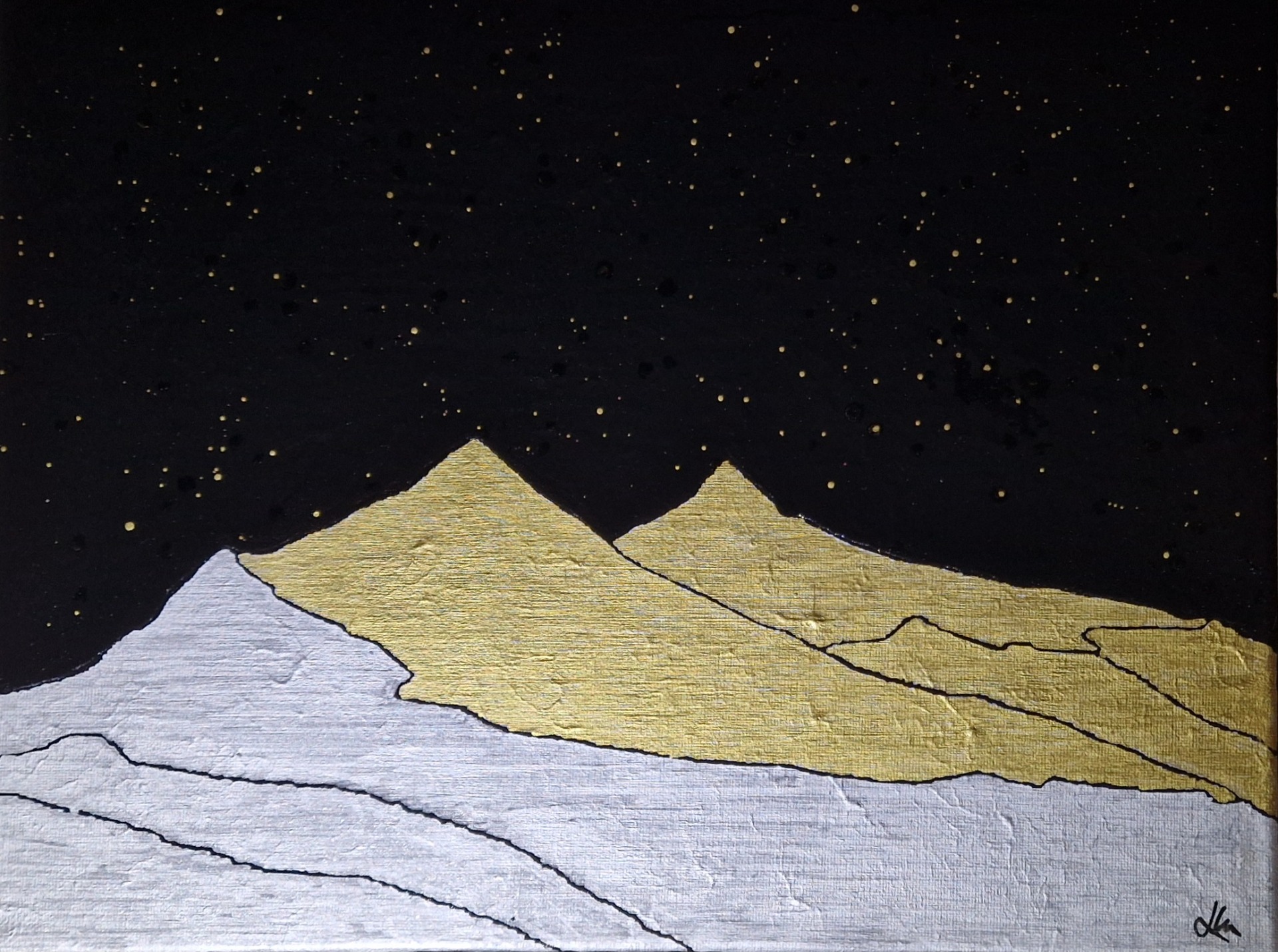 golden peaks 30x40 cm